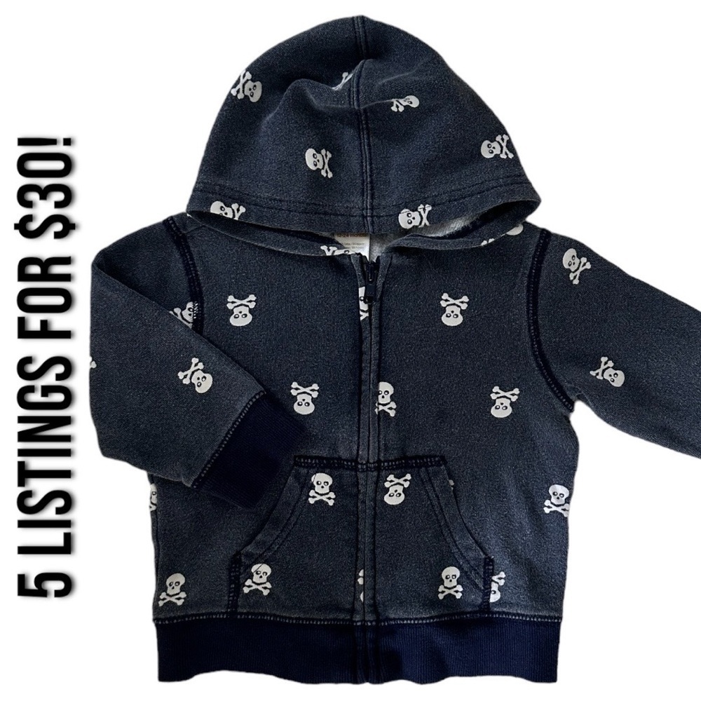 12-24 month baby boy zip hoodie skeleton Gymboree